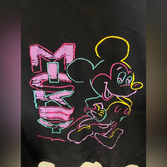 ✨Vintage 90s Disney Mickey Mouse Sketch Tshirt One Size Fits All - Picture 2 of 6